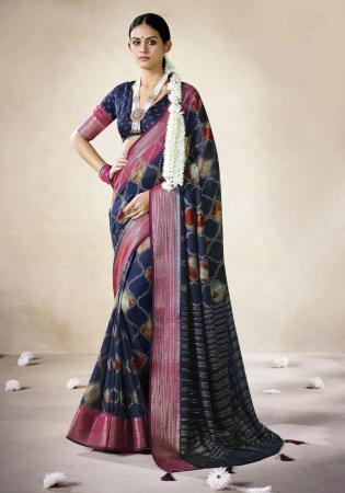 Picture of Excellent Chiffon Dark Slate Grey Saree