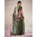 Picture of Grand Chiffon Dark Olive Green Saree