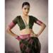 Picture of Grand Chiffon Dark Olive Green Saree
