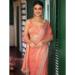Picture of Comely Chiffon & Satin & Silk Coral Saree