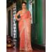 Picture of Comely Chiffon & Satin & Silk Coral Saree