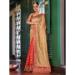 Picture of Superb Chiffon & Satin & Silk Fire Brick Saree