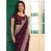 Picture of Classy Chiffon & Satin & Silk Brown Saree