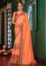 Picture of Bewitching Chiffon & Satin & Silk Coral Saree