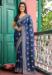 Picture of Well Formed Chiffon & Satin & Silk Midnight Blue Saree