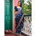 Picture of Well Formed Chiffon & Satin & Silk Midnight Blue Saree