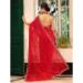 Picture of Well Formed Chiffon & Satin & Silk Crimson Saree