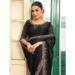 Picture of Lovely Chiffon & Satin & Silk Black Saree