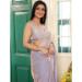 Picture of Chiffon & Satin & Silk Light Slate Grey Saree