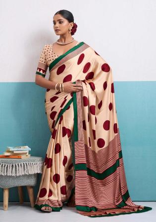 Picture of Exquisite Satin & Silk Burly Wood Saree