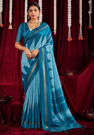 Picture of Comely Silk Dark Cyan Saree