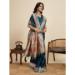 Picture of Comely Satin & Silk Midnight Blue Saree