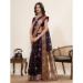 Picture of Comely Satin & Silk Black Saree