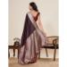 Picture of Nice Satin & Silk Dark Olive Green Saree