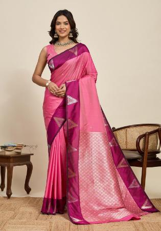 Picture of Gorgeous Silk Hot Pink Saree