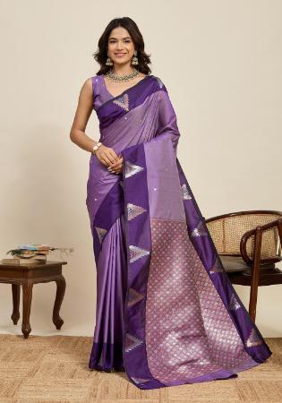 Picture of Fascinating Silk Light Slate Grey Saree