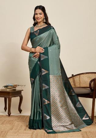 Picture of Charming Silk Medium Sea Green Saree