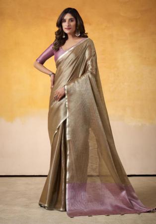 Picture of Delightful Silk Rosy Brown Saree
