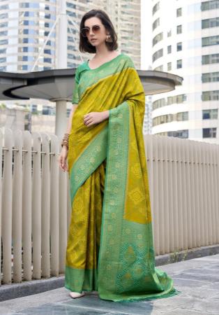 Picture of Appealing Silk Dark Golden Rod Saree