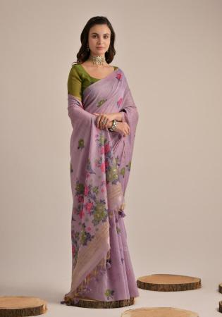 Picture of Appealing Cotton Plum Saree