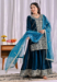 Picture of Radiant Chiffon Navy Blue & Readymade Salwar Kameez