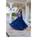 Picture of Chiffon Midnight Blue Readymade Lehenga Choli
