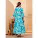 Picture of Cotton & Silk Light Steel Blue Readymade Gown