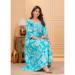 Picture of Cotton & Silk Light Steel Blue Readymade Gown
