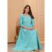 Picture of Cotton & Silk Light Steel Blue Readymade Gown