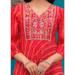 Picture of Radiant Cotton & Silk Crimson Readymade Gown