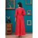 Picture of Radiant Cotton & Silk Crimson Readymade Gown