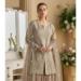 Picture of Crepe & Net & Silk Dim Gray Straight Cut Salwar Kameez