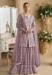 Picture of Crepe & Net & Silk Plum Straight Cut Salwar Kameez