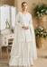 Picture of Crepe & Net & Silk Off White Straight Cut Salwar Kameez