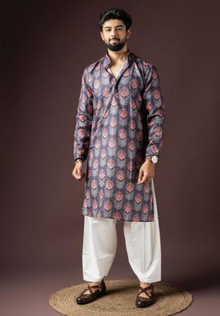 Picture of Well Formed Cotton Dark Slate Grey Kurtas