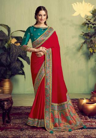 Picture of Marvelous Silk Dark Red Saree