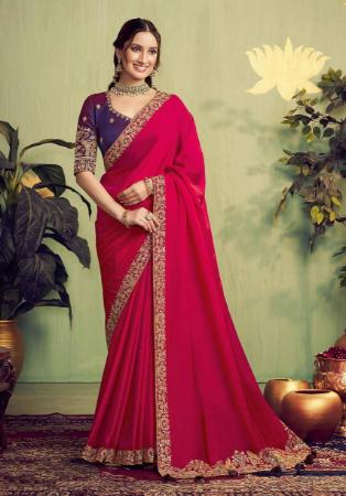 Picture of Admirable Silk Crimson Saree