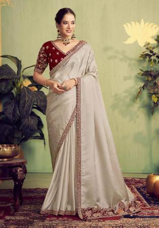 Picture of Alluring Silk Rosy Brown Saree
