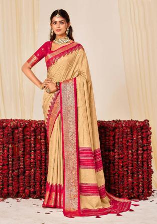 Picture of Magnificent Silk Beige Saree