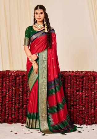 Picture of Enticing Silk Crimson Saree