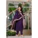 Picture of Pleasing Silk Dark Slate Blue Readymade Salwar Kameez