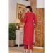 Picture of Superb Silk Crimson Readymade Salwar Kameez