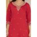 Picture of Superb Silk Crimson Readymade Salwar Kameez