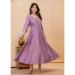 Picture of Magnificent Rayon & Silk Rosy Brown Readymade Gown