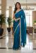 Picture of Comely Chiffon Teal Saree
