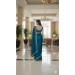 Picture of Comely Chiffon Teal Saree
