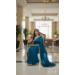 Picture of Comely Chiffon Teal Saree
