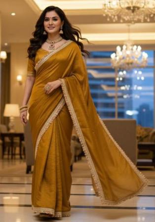 Picture of Ideal Chiffon Sandy Brown Saree