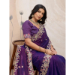 Picture of Comely Silk Purple Saree