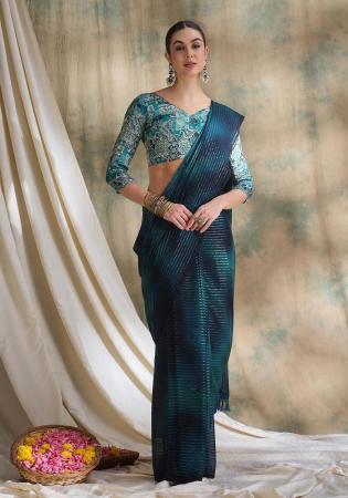 Picture of Fine Chiffon Dark Slate Grey Saree
